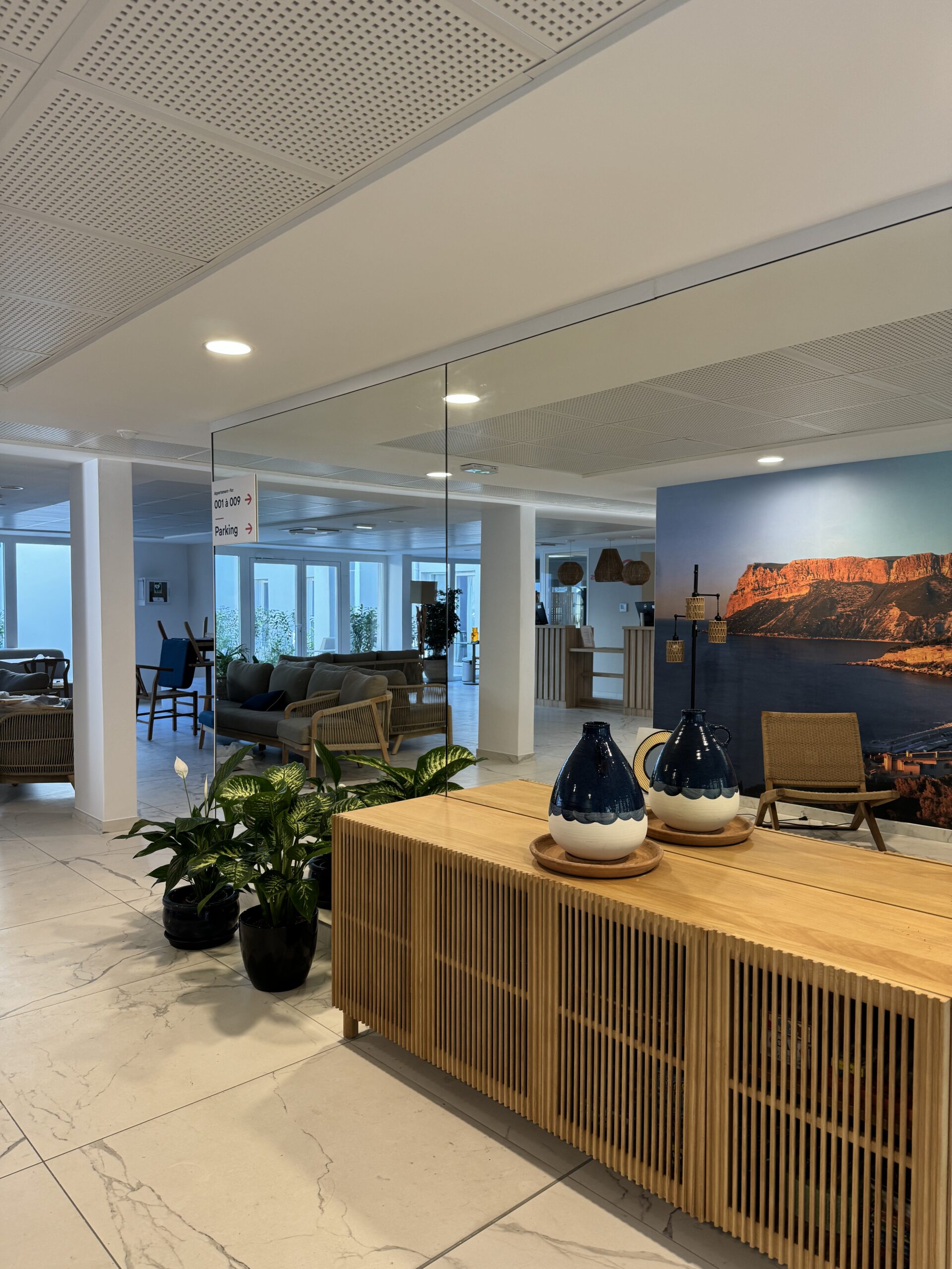 Aménagement et décoration Hall Entrée Réception de la Résidence