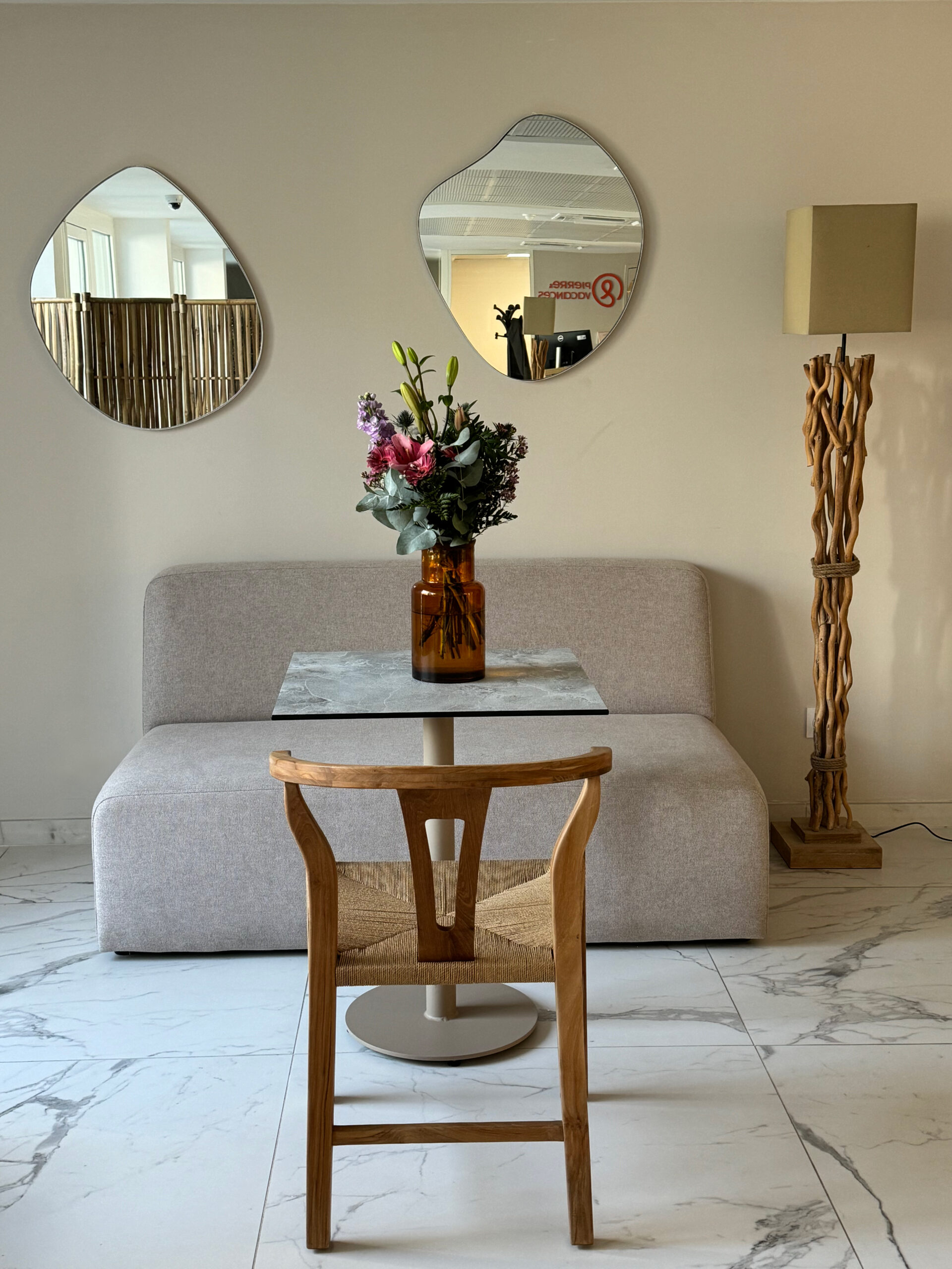 Aménagement et décoration espace Accueil Réception de la Résidence